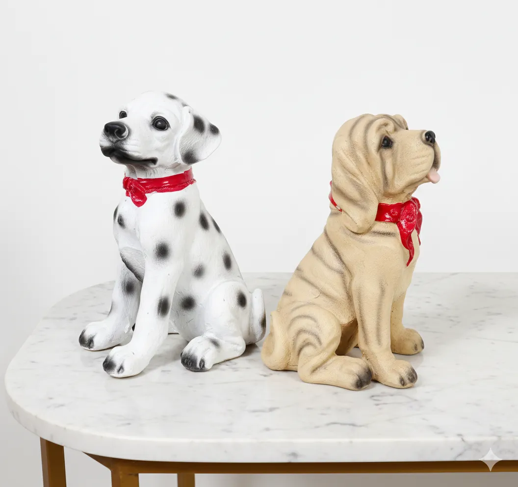 Dalmatian Dog Resin Showpiece for Home and Garden Decor